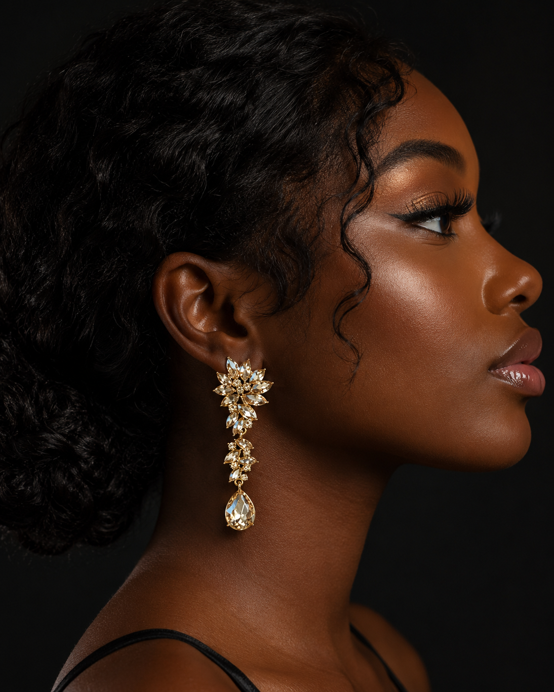 Golden Bloom Chandelier Earrings Collection