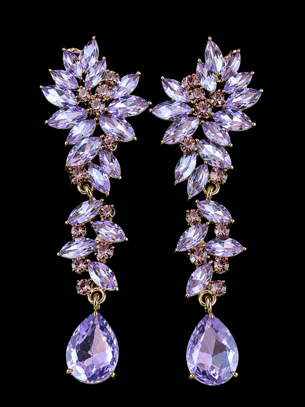Golden Bloom Chandelier Earrings Collection