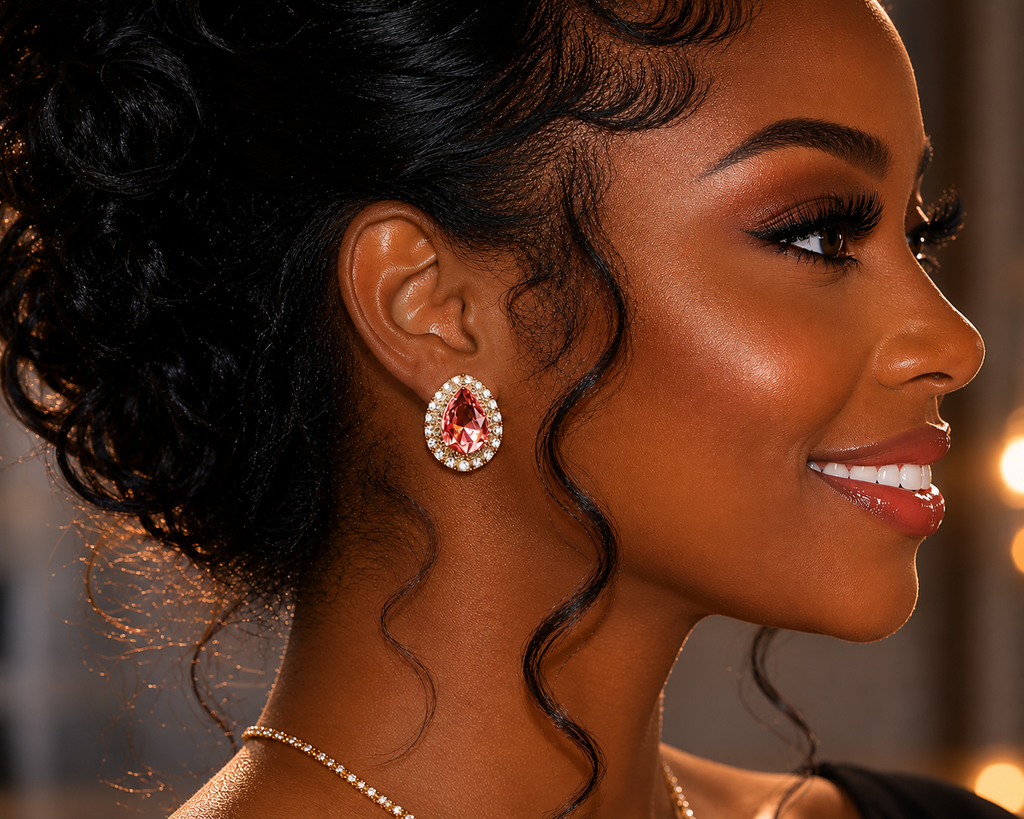 Blush Royale Clip-On Earrings